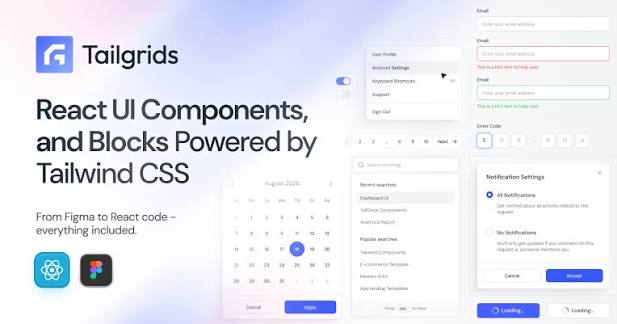 TailGrids Free Templates cover