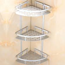 Don't hesitate to install some corner shower shelves for all of your personal cleaning and grooming supplies. 3 Tier Shower Caddy Aluminum Triangular Rack Kitchen Bathroom Corner Shelf Storage Stainless Steel Wall Mounted Organizer With Removable Basket For Kitchen Dorm And Toi Walmart Canada