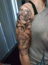 Black And White Upper Arm Half Sleeve Tattoos For Men 5f6803180e8f4d2f1d427c37cc37b381 Jpg 720 960 Quarter Sleeve Tattoos Tattoos For Women Half Sleeve Sleeve Tattoos For Women