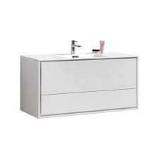 Maybe you would like to learn more about one of these? Kubebath Dl48s Gw Delusso 48 Inch Single Sink High Glossy White Wall Mount Modern Bathroom Vanity