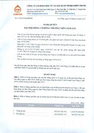 CÔNG TY CỔ PHẦN ĐẦU TƯ VÀ SẢN XUẤT PETRO MIỀN TRUNG