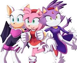 Amy, Blaze and Rouge on a girls night out. (By @Steffy_bs) :  rSonicTheHedgehog