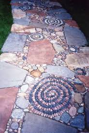 Stone Mosaic Path Mosaic Garden Garden Paving Garden Design