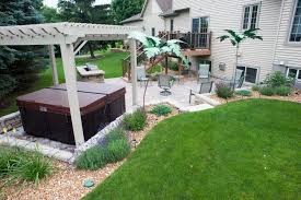 Landscape Services Lansing Mi R D Landscape Hot Tub Landscaping Hot Tub Backyard Backyard