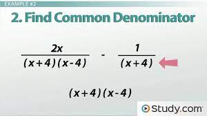 Multiply the expressions by a form of 1 that changes the denominators to the lcd. How To Add And Subtract Rational Expressions Video Lesson Transcript Study Com