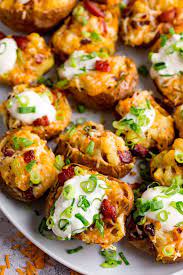 Stuffed Potato Skins Potato Skins Crunchy Potatoes Recipes