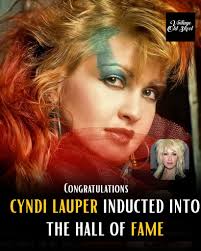 We extend our congratulations. Honor is duly given to those who deserve it.  Cyndi Lauper inducted into the hall of fame 🎊🎈🎈 #HallOfFame #cyndilauper  #girls #hollywood #icon