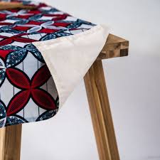African Print Table Runner Table Runner Red And Blue Table Etsy Printed Table Runner Handmade Print Patterns