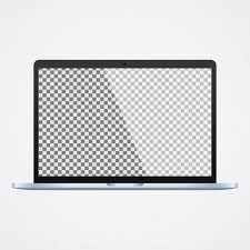 Laptop Mock Up With Transparent Screen On White Transparent Screen Mockup Mockup Design
