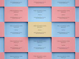 Download Free Stacked Multiple Business Card Mockup Psd Set Good Mockups