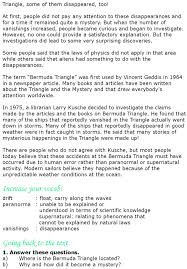 Grade 8 Reading Lesson 5 Nonfiction The Mystery Of The Bermuda Triangle 1 Reading Lessons Reading Comprehension Lessons Lesson