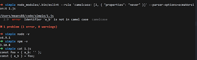 Always (default) enforces camelcase style for property names. Camelcase Check For Properties Seems Broken Issue 9715 Eslint Eslint Github