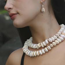 Cowrie Shell & Pearl Huggie Hoops in 14k Gold Fill