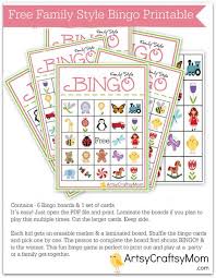 Summer Free Printable Bingo Cards For Kids Free Printable Family Bingo Card Set Bingo Cards Printables Free Kids Bingo Cards Printable