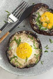 Egg Stuffed Baked Portobello Mushroom Recipe Recipes Stuffed Mushrooms Mushroom Recipes