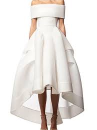 High Low Wedding Dresses Beautiful Chic Off The Shoulder Fashion Bridal Gown Jkw096 Wedding Dresses High Low Evening Dresses Gowns