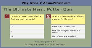 Harry potter is perhaps one of the best book and film series' that ever existed. The Ultimate Harry Potter Quiz