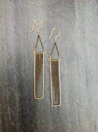 Do You Have Extra Bits Of Chain 23 Earring Inspirations Nunn Design Rectangle Earrings Geometric Jewelry Diy Jewelry Inspiration