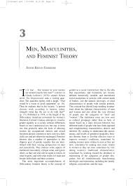 Pdf Men Masculinities And Feminist Theory