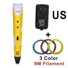 Myriwell Brand New Magic 3d Printer Pen Drawing 3d Pen With 3color Abs Filaments 3d Printing 3d Pens For Kids Birthday Present 3d Pens 3d Printer Pen 3d Pen