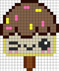 Icecream Perler Bead Pattern Bead Sprites Food Fuse Bead Patterns Pixel Art Nourriture Dessin Petit Carreau Coloriage Pixel