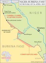 A serious argument or disagreement: Niger And Burkina Faso Resolve Territorial Dispute Political Geography Now
