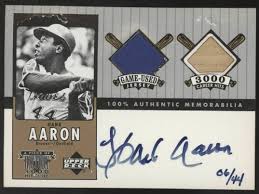Aaron will be remembered as one baseball legend henry louis hank aaron died at age 86 on friday, according to reports. 2000 Upper Deck Piece Of History Hank Aaron Autographed Bat Jersey 44 Blowout Cards Forums