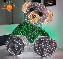Big Large 3D Bear Custom High Brightness for Garden Holiday Street Park  Decoration LED Animal Motifs Lights show