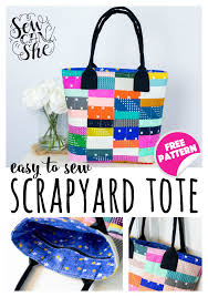10 free pattern & tutorial, i listed 10 great patterns that you can sew. The Scrapyard Tote Free Sewing Pattern Sewcanshe Free Sewing Patterns Tutorials