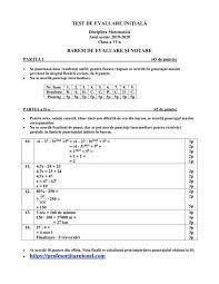 Baremul la proba la matematică. An Scolar 2019 2020 Clasa A Vi A Test Initial La Matematica Cu Rezolvare Jitaruionelblog Pregatire Bac Si Evaluarea Nationala 2021 La Matematica Si Alte Materii Materiale Lectii Formule Exercitii Rezolvate Matematica Gimnaziu