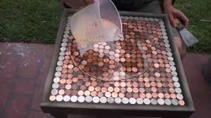Coffee tables are the center of attention. Diy How To Make A Penny Top Table Youtube