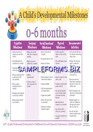 Baby Milestones Chart Templates Samples Forms