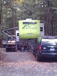 Took The Front Door Idea One Step Further And Decorated The Front Of My Camper Halloween Halloween Camping Decorations Halloween Camping Camping Decor