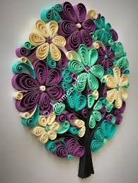 Family Tree Paper Art Quilled Family Tree Decorative Wall Paper Quilling Designs Quilling Designs Quilling Paper Craft