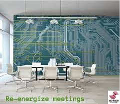 Bring Office Meetings Back To Life With Our Circuit Board Digital Wallcovering From Office Wall Design Circuit Board Design Commercial And Office Architecture