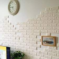 Pack Of 10 58 Sq Ft White Peel And Stick 3d Foam Brick Wall Tile Brick Wall Wallpaper Brick Pattern Wallpaper Wall Stickers Home Decor