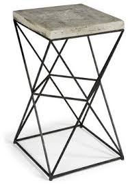 Eames Metal Concrete Square End Table Transitional Side Tables And End Tables Kathy Kuo Home Metal Furniture Furniture Design Concrete Furniture