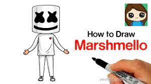 Make money with your art. How To Draw Marshmello Easy Youtube