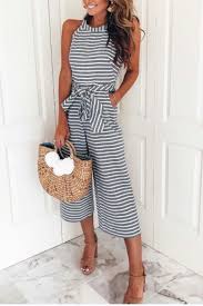 Black And White Striped Romper Pants Specifications Product Name Fashion Casual Stripe Sleeveless Jumpsuit Brand Ambreus Color Red Black Sku Ed35899c5266 Ge In 2020 Casual Jumpsuit Fashion Summer Fashion