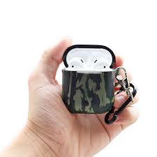 Airpod Case Cover Cameo Green Blue Vinyl Skin Brown Color Protective Shockproof Aesthetic Keychain Iphone Accessories For Protective Cases Earphone Case Case