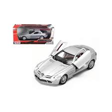 Mercedes Mclaren Slr Silver 1 24 Diecast Model Car By Motormax Diecast Model Cars Car Model Diecast Models