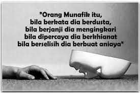 Keluarga serta para sahabat dan pengikut yang istiqamah menuruti baginda hingga ke hari kiamat. Sebutkan Ciri Ciri Orang Munafik Brainly Co Id