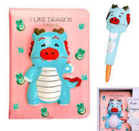 Cute Notepad Cartoon Notebook, Plush Diary With Lock And