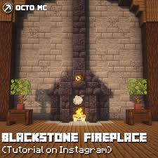 Here S My Blackstone Fireplace Minecraft