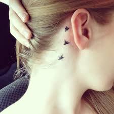 Black Bird Tattoo Behind Ear 40 Stylish Small Tattoos You Ll Want To Flaunt Every Day Little Bird Tattoos Neck Tattoo Flying Bird Tattoo