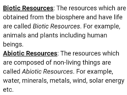 Define Biotic Resources And Abiotic Resources Answer Fast Brainly In