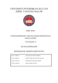 Sebahagian daripada syarat memperoleh ijazah sarjana muda pengajaran dengan kepujian. Muka Depan Laporan Cute766