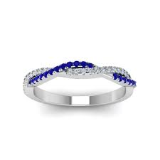 Twisted Vine Diamond Wedding Band With Sapphire In 14k White Gold Sapphire Wedding Band Diamond Wedding Bands Wedding Bands