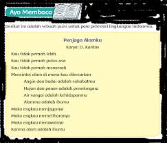 Kumpulan Soal Pelajaran 5 Alamku Puisi Tentang Alam