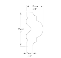 Orac Decor High Impact Polystyrene Panel/Chair Rail/Wainscot Moulding  Primed White. Length: 78", Height: 1" (6